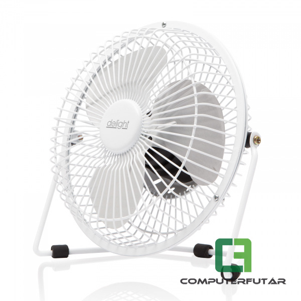 Delight USB Mini Ventilátor, fehér (51110WH)