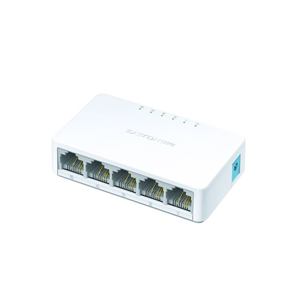 Mercusys MS105 5 portos 10/100Mbps nem menedzselhető fehér asztali switch