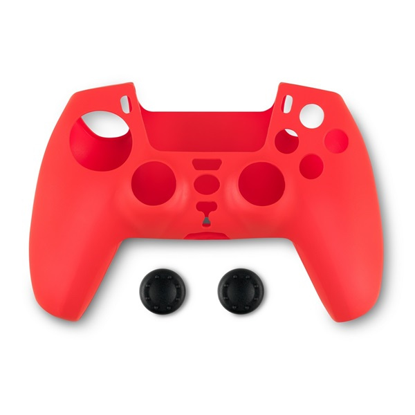 Spartan Gear 2808149 PS5 kontroller szilikon skin piros + hüvelykujj csúszásgátló