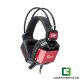 White Shark GH-1646BR JAGUAR fekete/piros Gaming headset