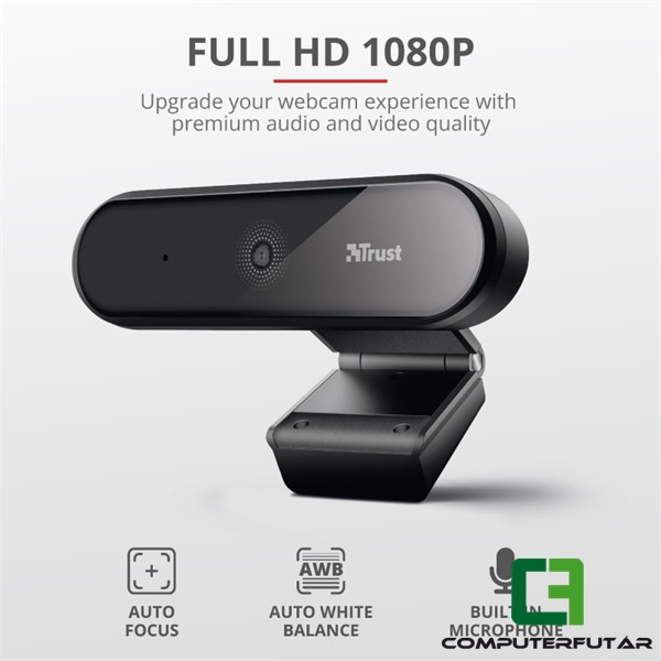 Trust Tyro FullHD mikrofonos fekete webkamera