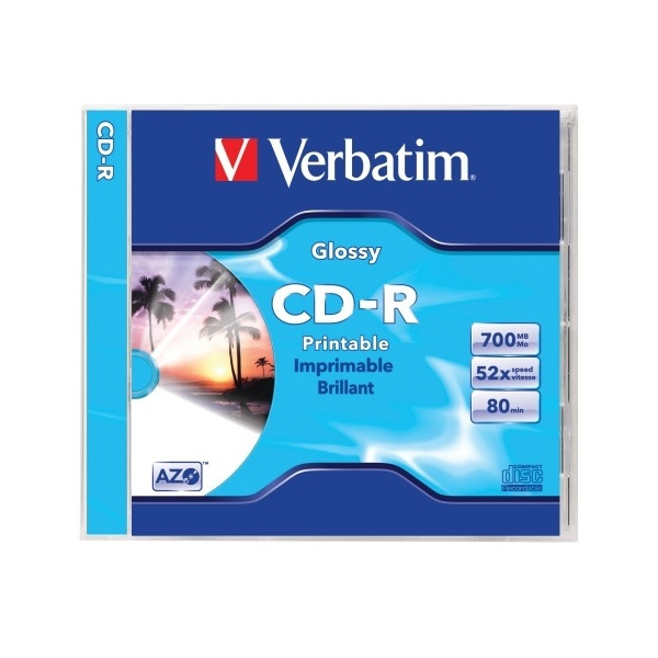 Verbatim CD 700 MB 52x nyomtatható normál tok