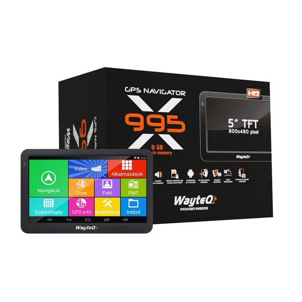 Wayteq WX995 térkép nélküli navigáció